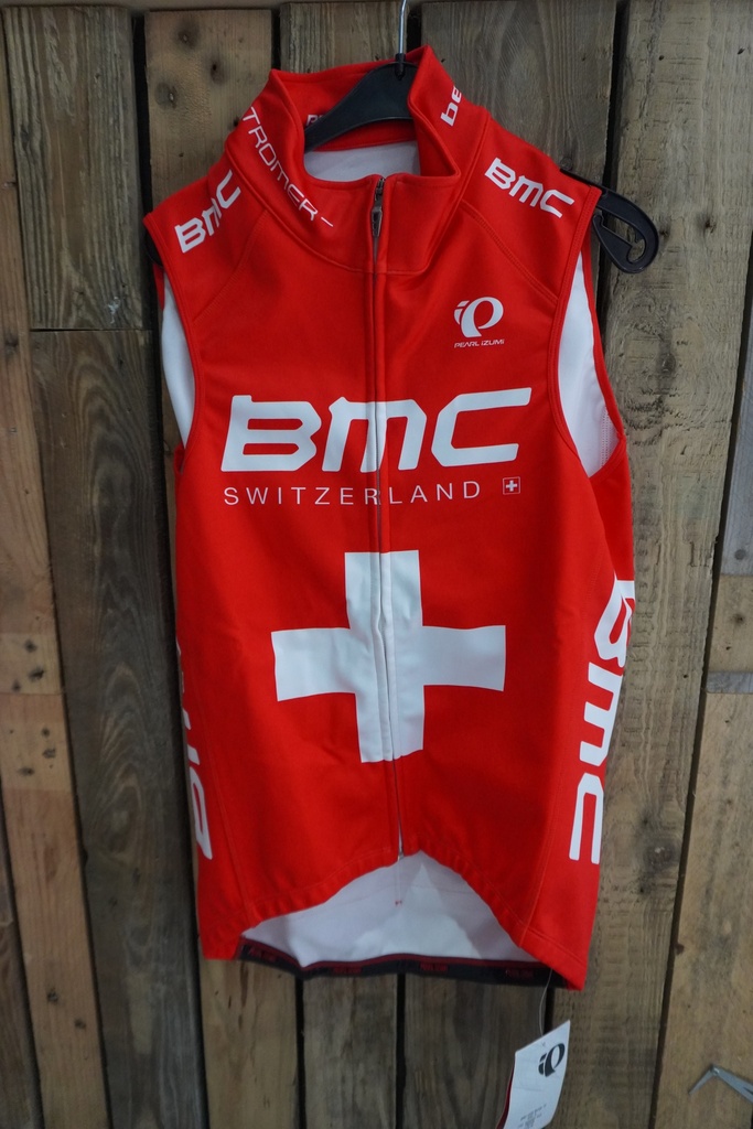 Gabba Veste Hiver sans Manches Pearl Izumi champion de Suisse BMC pro team 