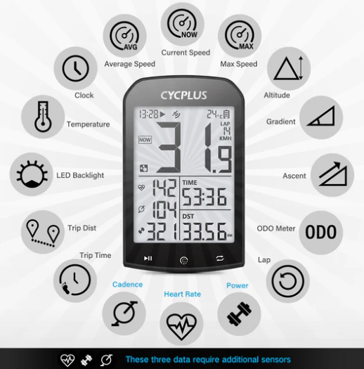 Cycplus GPS Bike Computer M1