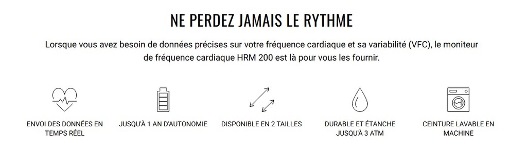 Garmin Ceinture Cardio HRM 200