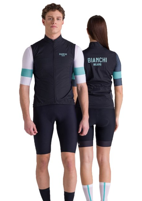 Santini Gilet Coupe-Vent Unisex - Bianchi Milano Windshell - noir NE