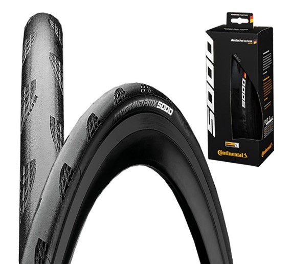 Kit Continental GP 5000 + 2 chambres 700x28 Noir 