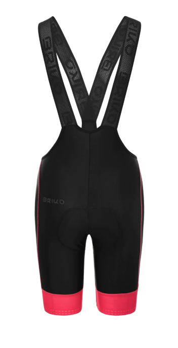 Briko Ultralight Lady bibshort - Black / Fuchsia bright Rose