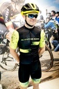 Maillot Coolmax Lycra GJ Cycling Shop Black/Fluo
