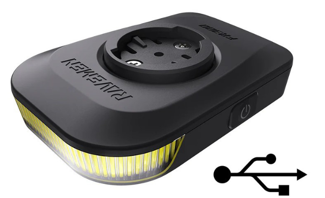 Eclairage avant USB "FR300" Ravemen 300 Lumens FIXATION COMPTEUR GARMIN 