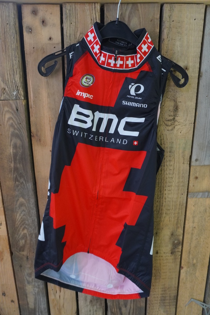 Coupe vent Sans manches Pearl Izumi liseret Suisse BMC pro Team 