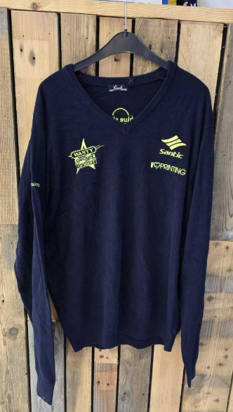 Sweat Col en V Wanty Bleu marine