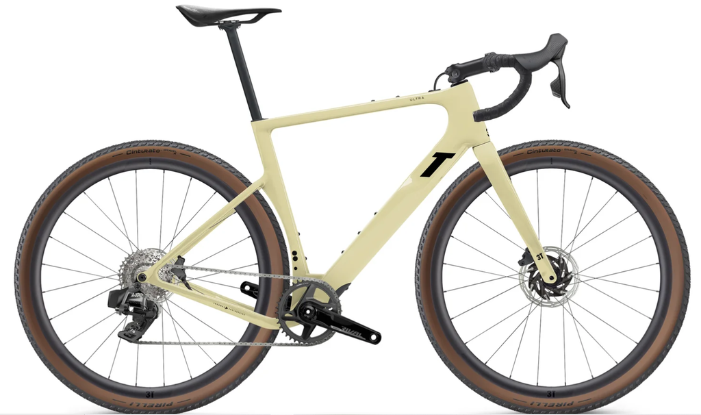 3T Exploro Ultra Sram Rival XPLR AXS 1x12v + Roues Discus plus I28 carbone Avorio PROMO