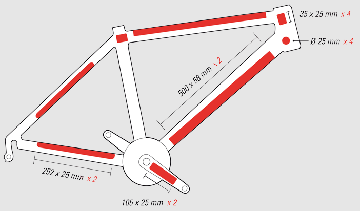 Protections cadre incolores "SKIN ARMOR L" Matte