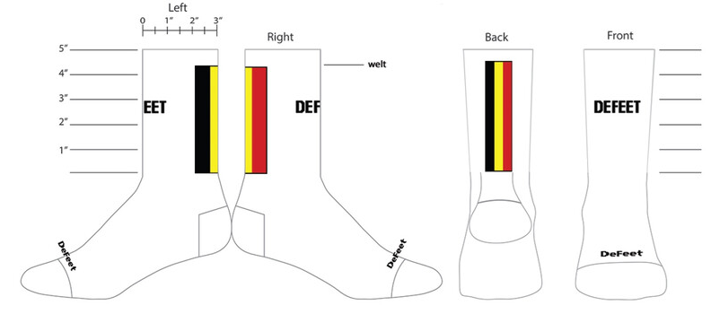 Defeet Aireator 5'' Belgium flag