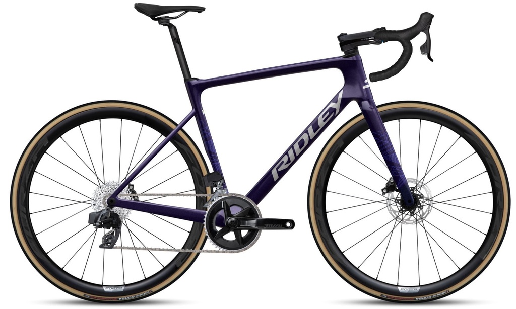 Ridley Falcn Shimano 105 DI2 2x 12v Dark Indigo / Silver + Levanto carbone  
