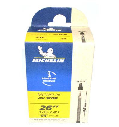 Chambre à air Michelin 26" X1.85-2.40 (47/61-559) PRESTA 48mm "AIRSTOP" C4 