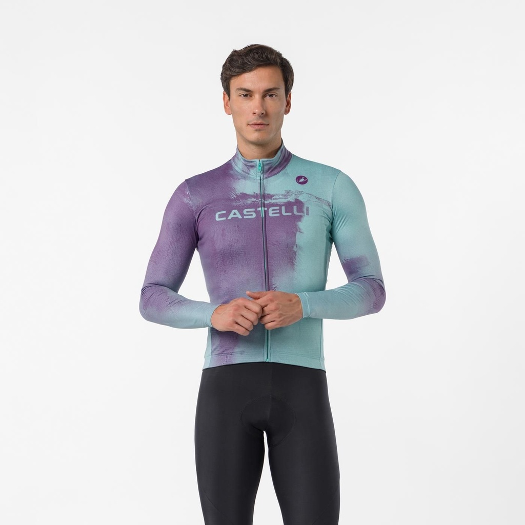 Castelli Nebula Thermal LS Jersey Deep Purple/Pool Blue 529