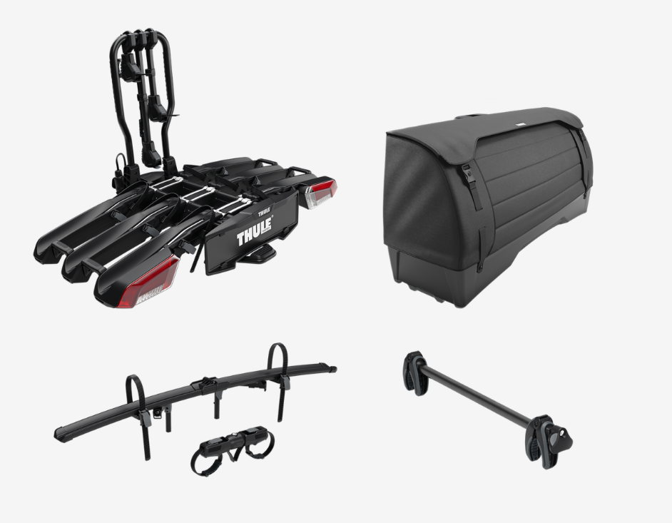 Thule Onto 2 & EasyFold 3 – Ensemble Box et portes-vélos 3, avec ajout pour 4 vélos 