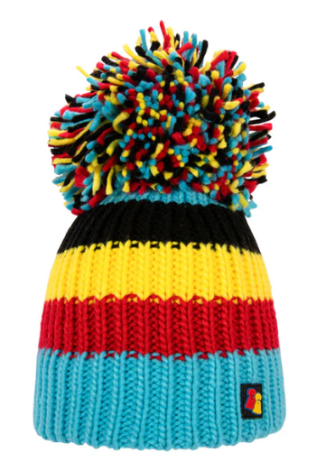 [BBH111] Bonnet Big Bobble Hats Blue Belgium Ponpon 