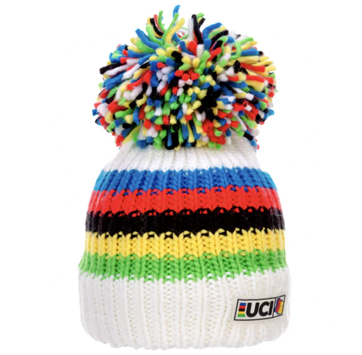 [BBH108] Bonnet Big Bobble Hats UCI white Ponpon 