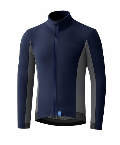 [ecwjspwss32mn0104] Promo Shimano thermal Jersey Navy Gray 