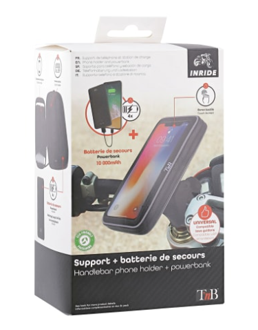 [v150832] T'NB Support Téléphone + batterie rechargeable supplémentaire de 10000mAh 