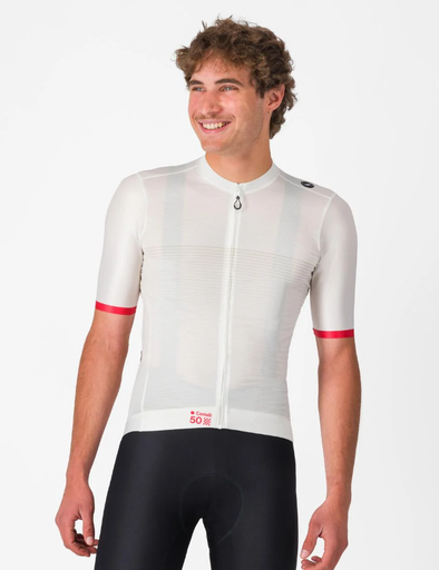 [4300643Y50] Castelli Espresso 50° anniversaire jersey White 001
