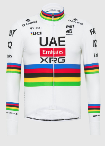 [UAEM03r2wc] Pissei Maillot longues manches UAE Team Emirates World Champion's 2025 Tadej Pogačar