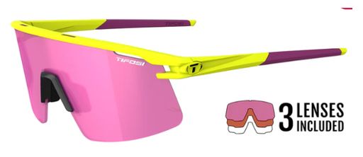 [1920309207] Tifosi Moab Lite Speed Yellow/Clarion Sunset Pink-Ac Red-Clear