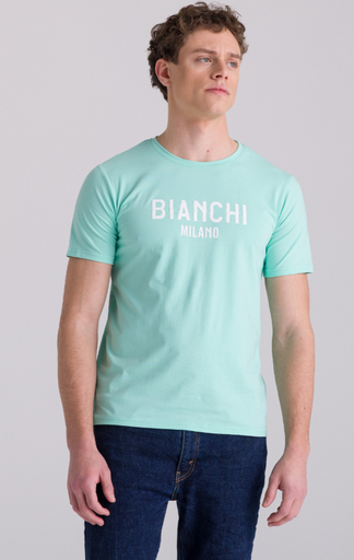 [BI499gllfan] T-shirt Bianchi Milano Fan - Celeste
