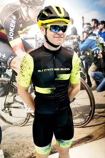 Maillot été Luxury GJ Cycling Shop Black/Fluo