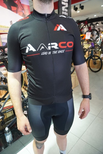 Maillot Pro Aarco black manches courtes