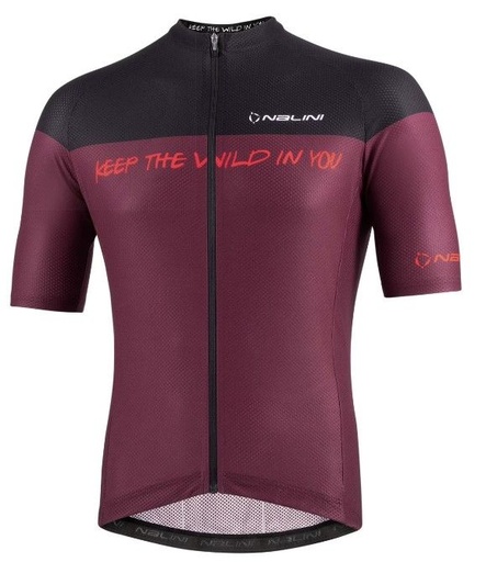Nalini New Cross Jersey aero Black/bordeaux DESTOCK