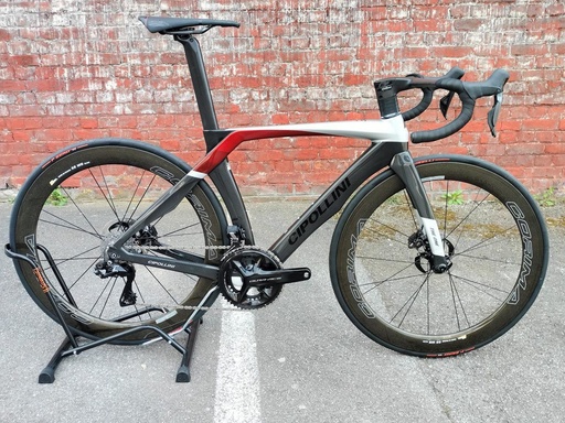 [99999595] Cipollini RB1K The One Carbon Silver Red Metal Dura-Ace Di2 + Metron 5D + Corima 58 WS Taille S