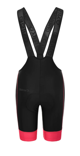 Briko Ultralight Lady bibshort - Black / Fuchsia bright Rose