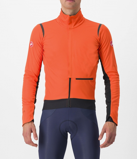 Castelli Alpha Doppio Ros Jacket Red Orange Reflex Black - DESTOCK