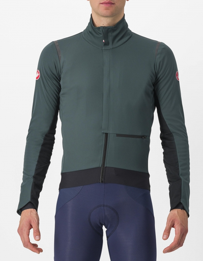 Castelli Alpha Doppio ROS Jacket Rover Green Black reflex - DESTOCK